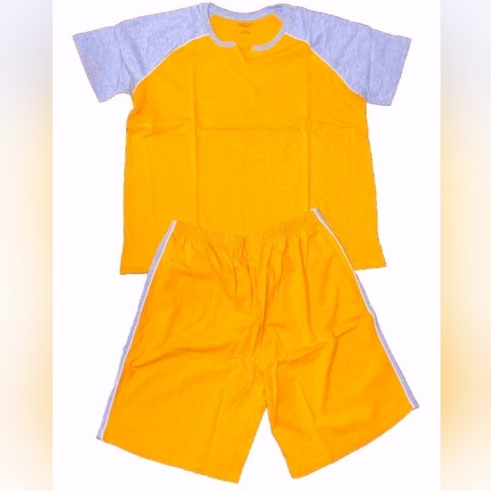 Freedom Fit - 2 Piece T-Shirt & Shorts Outfit Orange Gray Cotton plus size 3X